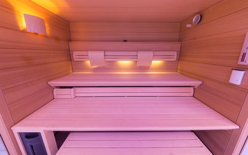 Moderní sauna Klafs v soukromém rodinném wellness