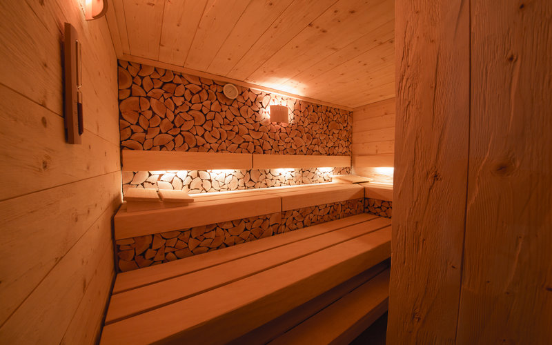 sukové obložení sauny Klafs v Grandhotelu Tatra